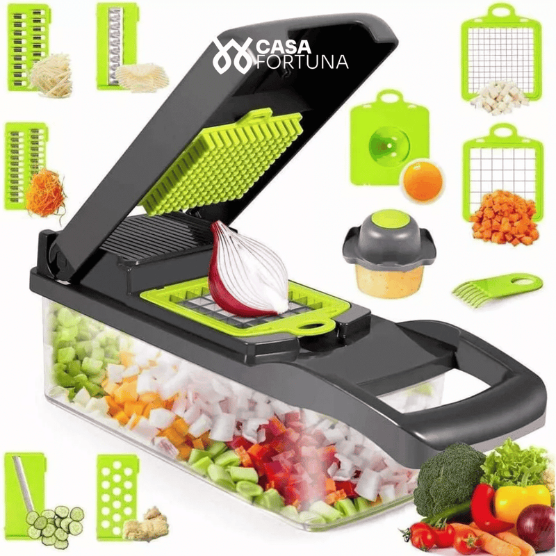 Cortador Multifuncional de Legumes e Frutas 2.0 – A Revolução na Sua Cozinha!