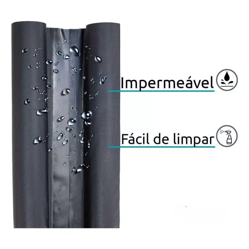 Protetor de Porta Rolinho Impermeável Sem Costura – Ideal para Isolar Poeira, Barulho e Corrente de Ar | Cor Preta