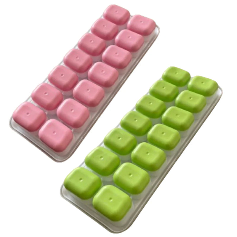 Kit 2 Formas de Gelo em Silicone com Tampa Rígida Flexível