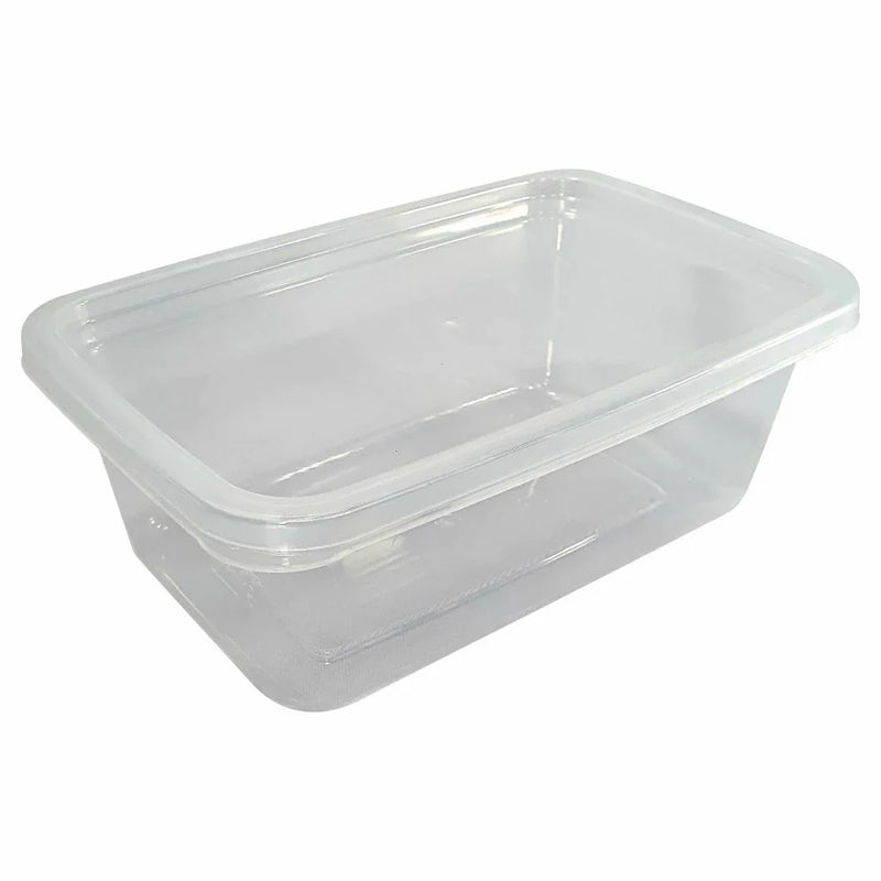 Jogo com 10 Potes Transparentes de 500ml – Marmita Fitness para Armazenamento e Organização de Alimentos