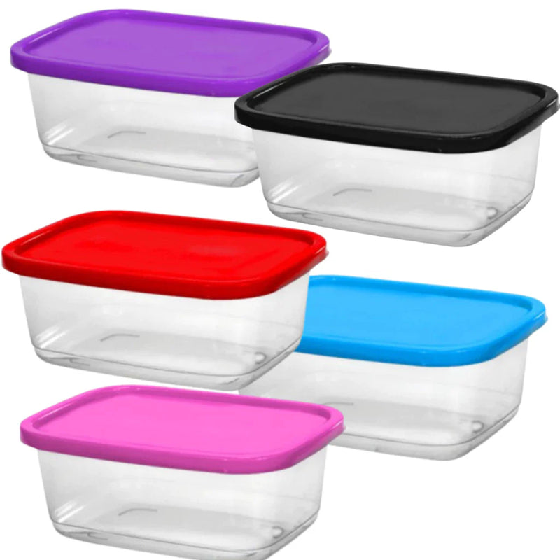 Jogo com 10 Potes Transparentes de 500ml – Marmita Fitness para Armazenamento e Organização de Alimentos