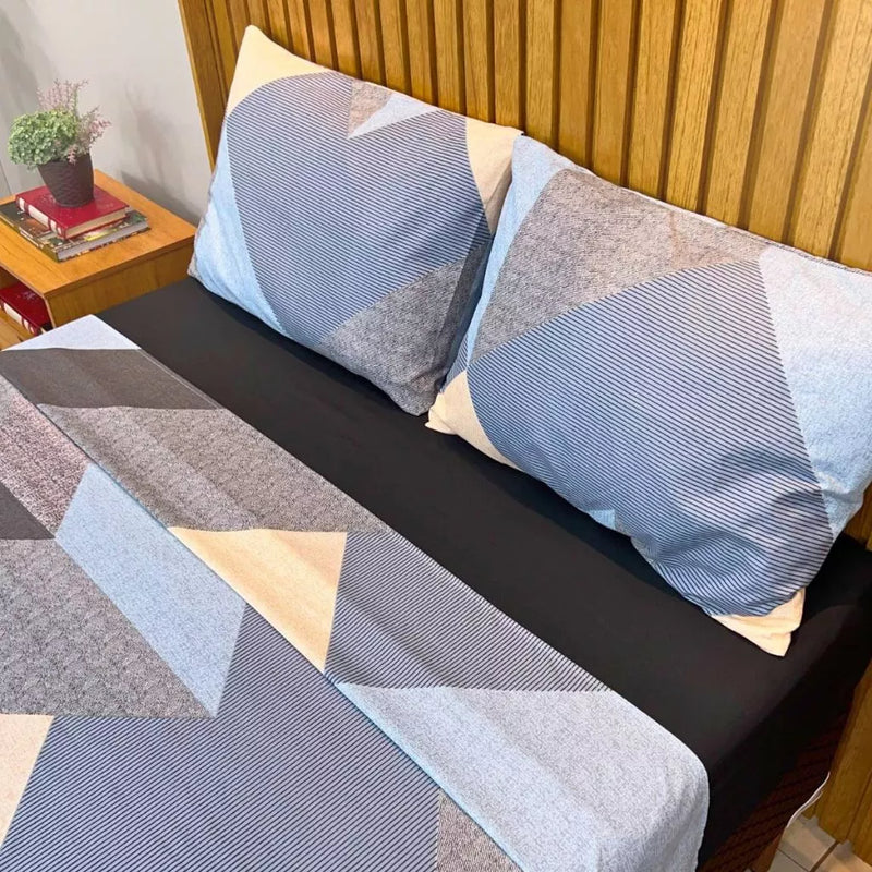 Kit Jogo de Lençol Casal 4 Peças 400 Fios – Toque Macio, Elegância e Conforto para seu Quarto