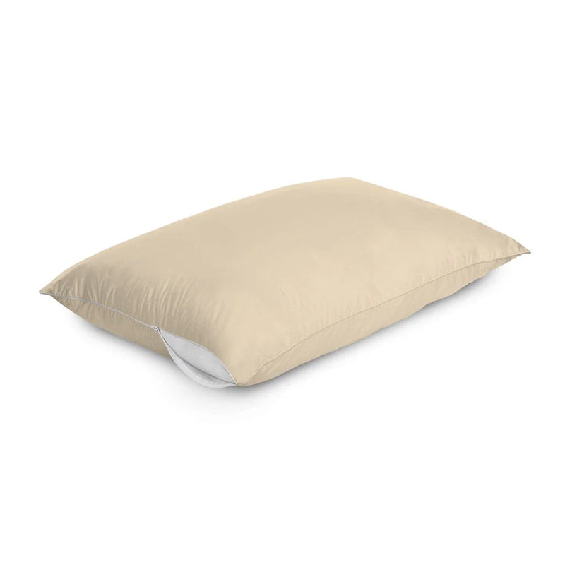 Kit com 4 Capas de Travesseiro Bege com Zíper – Proteção Antialérgica, Conforto e Elegância para Seu Quarto