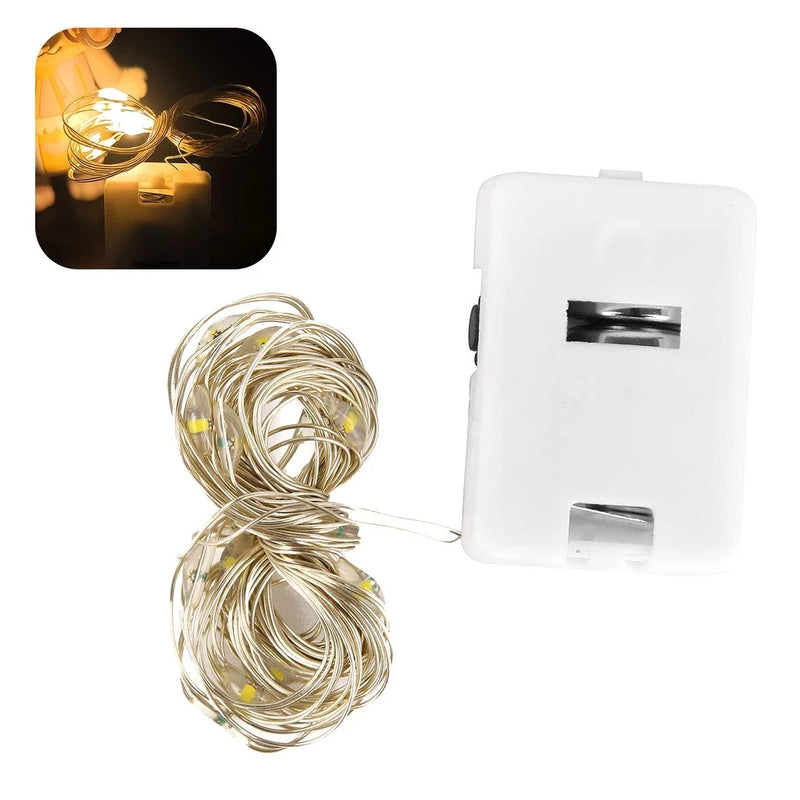 Kit com 10 Fios de Fada LED 2 Metros – Iluminação Decorativa Perfeita para Festas, Quartos e Ambientes Aconchegantes