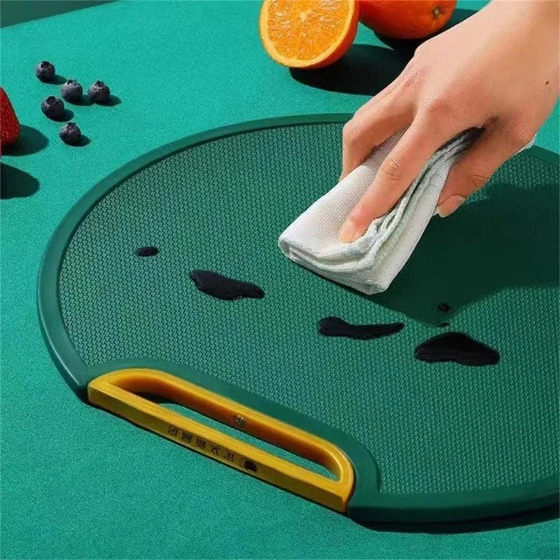 Tábua de Corte Antibacteriana 35x30cm | Com Alça Giratória e Suporte – Mais Higiene e Praticidade na Cozinha