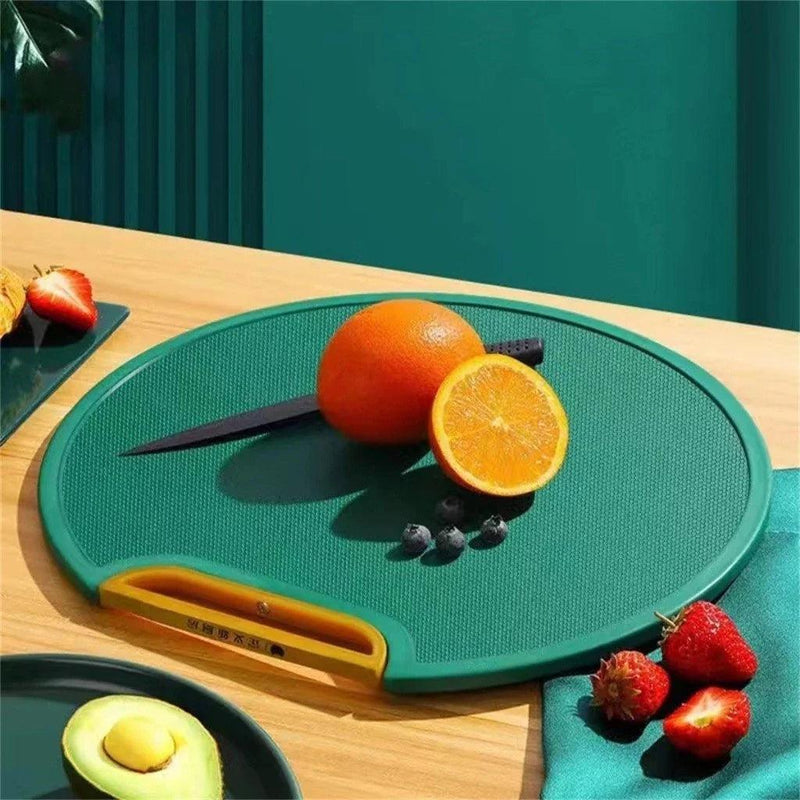 Tábua de Corte Antibacteriana 35x30cm | Com Alça Giratória e Suporte – Mais Higiene e Praticidade na Cozinha