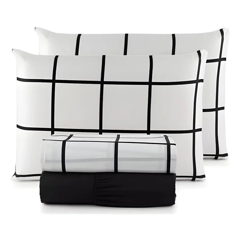 Kit Jogo de Lençol Casal 4 Peças 400 Fios – Toque Macio, Elegância e Conforto para seu Quarto